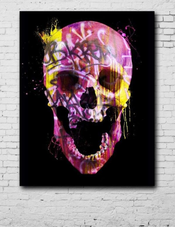 Tableau Crâne Head Skull Graffiti Street - Tableau Crâne Head Skull Graffiti Street