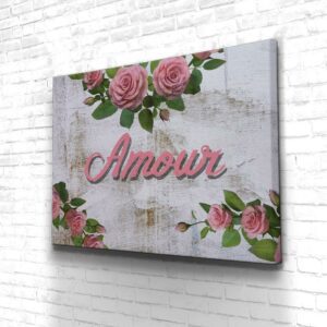 Tableau Amour roses - Tableau Amour roses