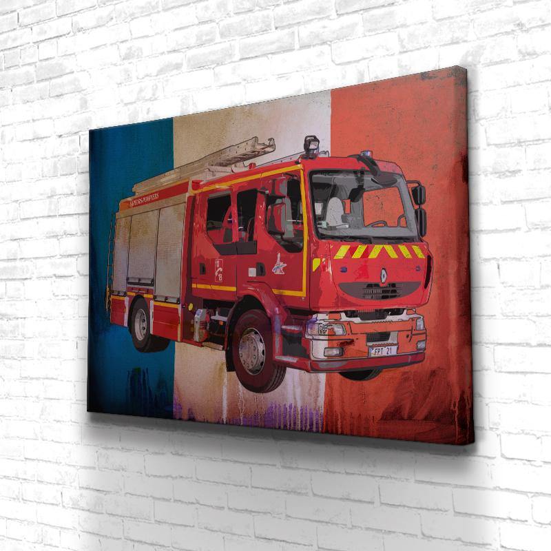 Tableau Camion Pompier - Tableau Camion Pompier