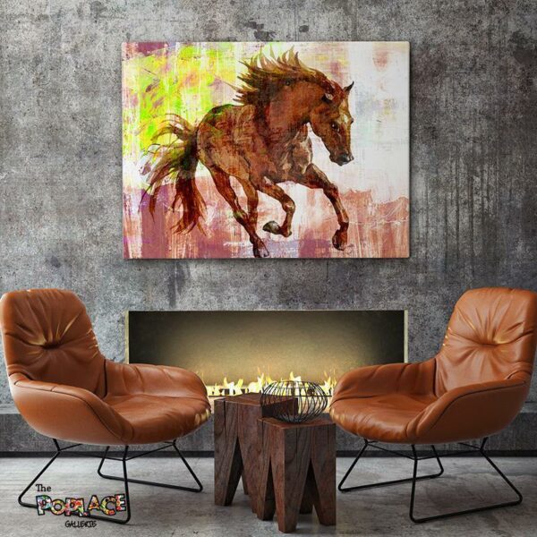 Tableau CHEVAL ABSTRACT thepoplace