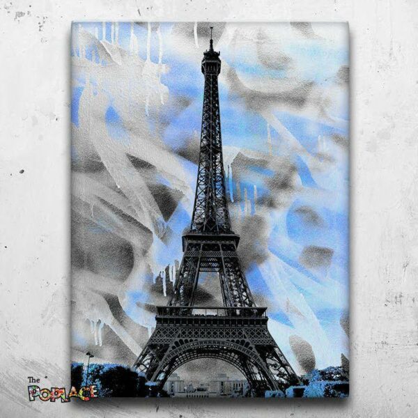 Tableau Paris Blue Eiffel Tower - Tableau Paris Blue Eiffel Tower