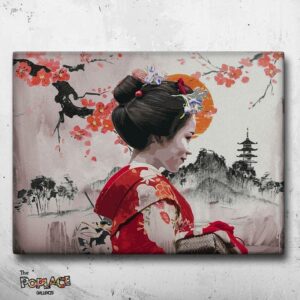 Tableau GEISHA - RED thepoplace