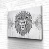 Tableau Lion Hippie Black - Tableau Lion Hippie Black