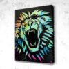 Tableau Lion Multicolor - Tableau Lion Multicolor