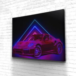 Tableau Porsche Neon - Tableau Porsche Neon