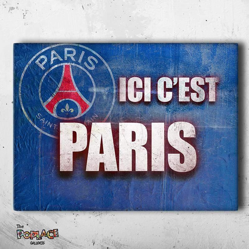 Tableau Paris Saint Germain PSG Toile Avec cadre - ProduitPOD