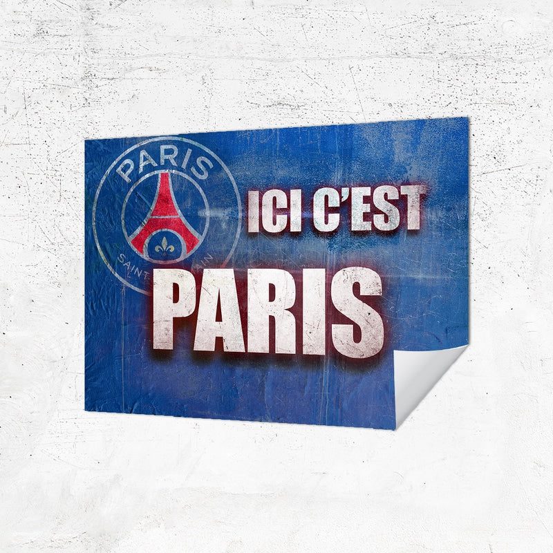 Poster PSG Ici C'est Paris