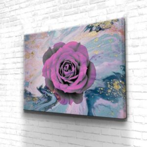 Tableau Fleur Rose Abstract - Tableau Fleur Rose Abstract