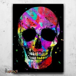 Tableau Crâne Skull Neon - Tableau Crâne Skull Neon
